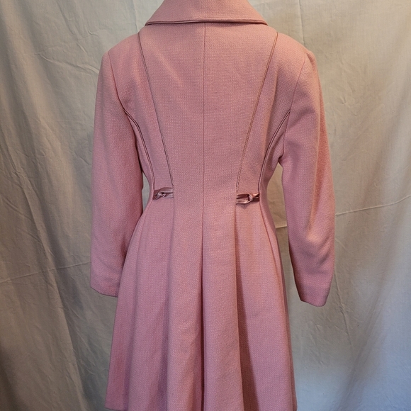 Vintage Double Breasted Pink Long Coat size 7 - Picture 4 of 8